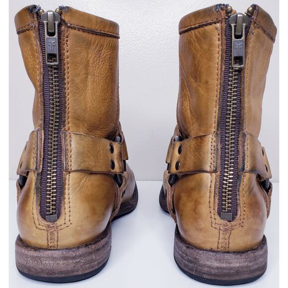 FRYE PHILIP HARNESS #76870 Ankle Boots Camel Women's Size 6.5B - Picture 4 of 16
